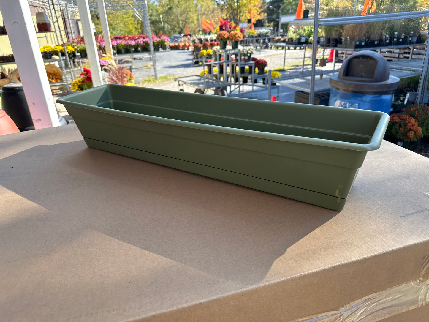 Rectangle Planters with Saucer Attached Various Sizes (Emma)