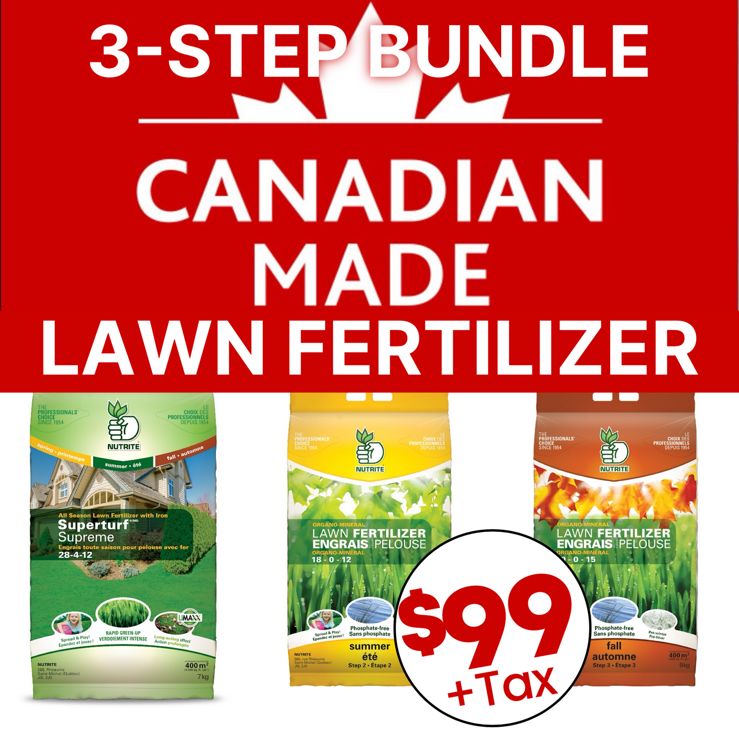 3-Step Lawn Fertilizer Bundle