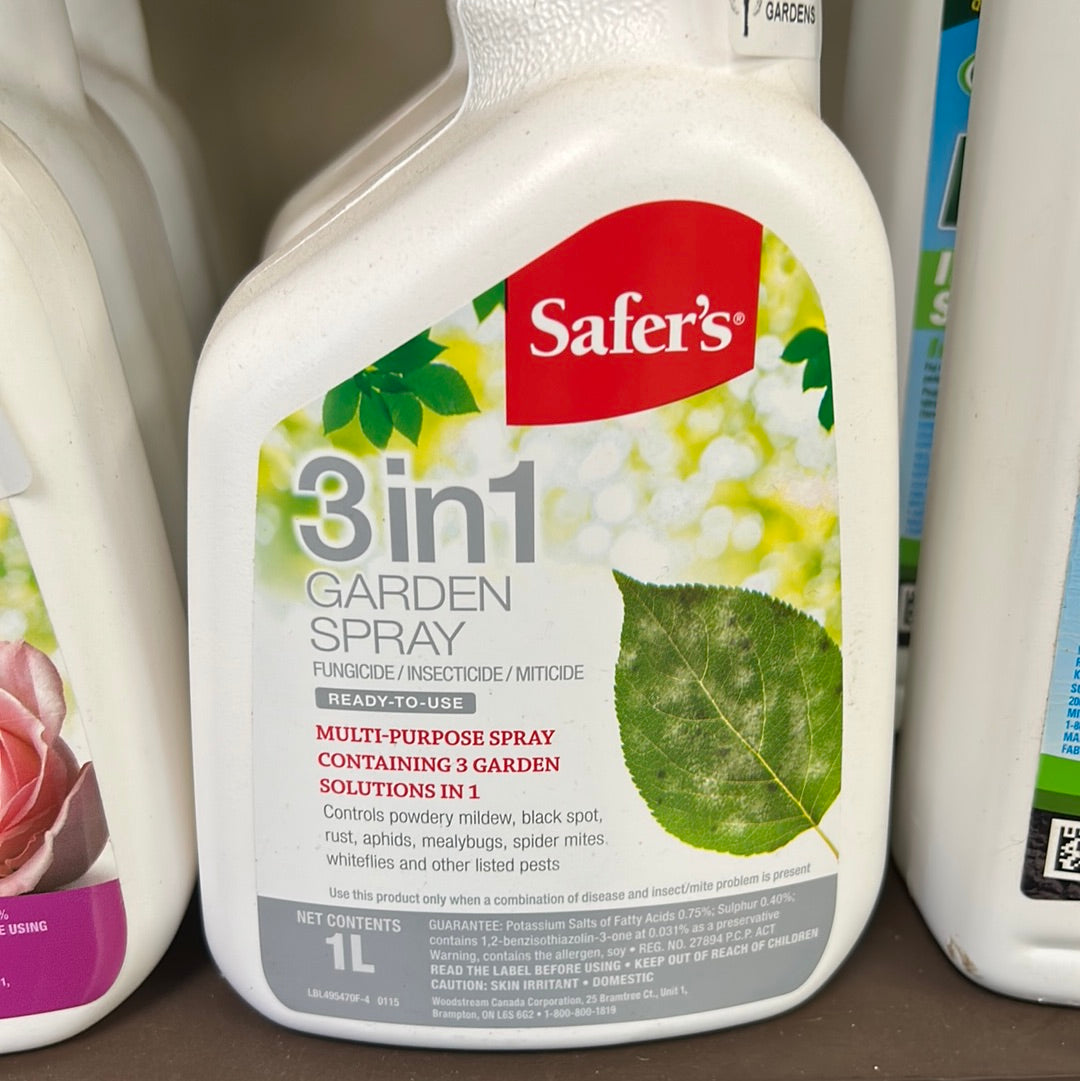 safer's 3-in-1 for indoor plants Safer's 3 in 1 Garden Spray