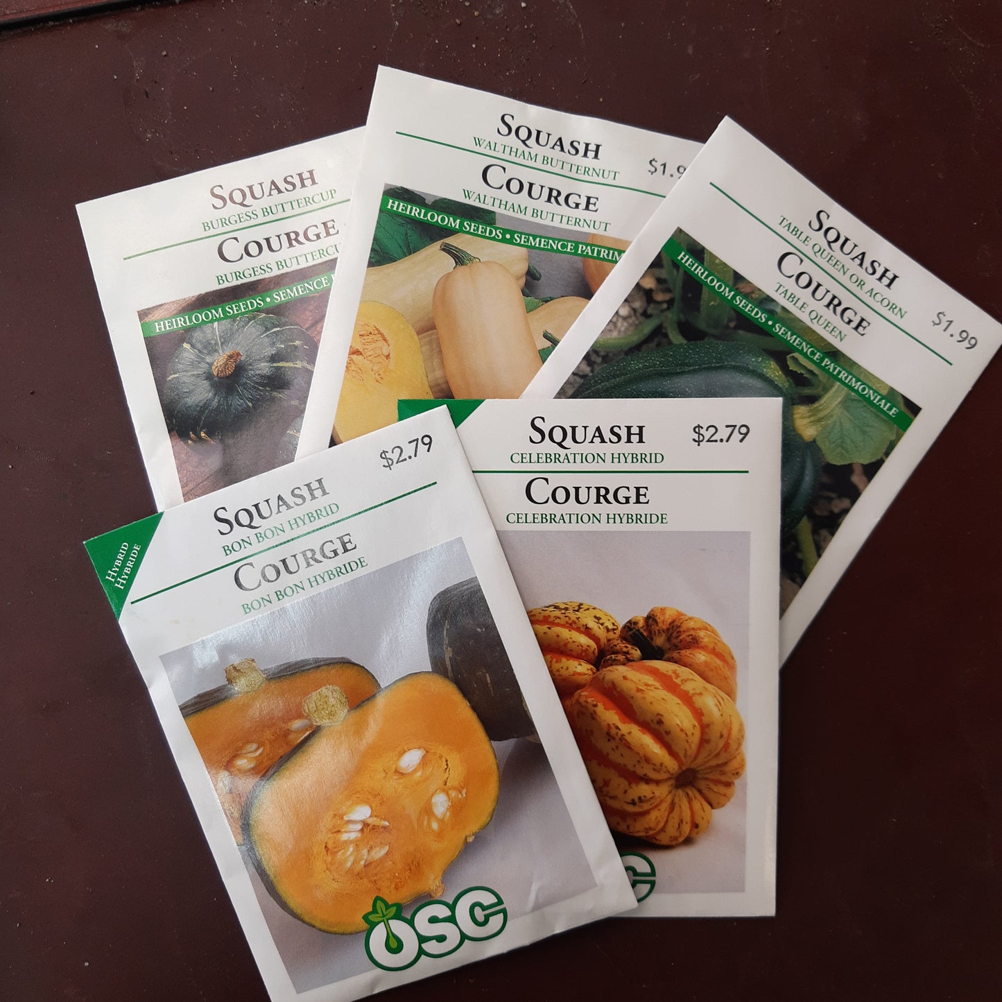Seed Packets - Vegetables (Squash)