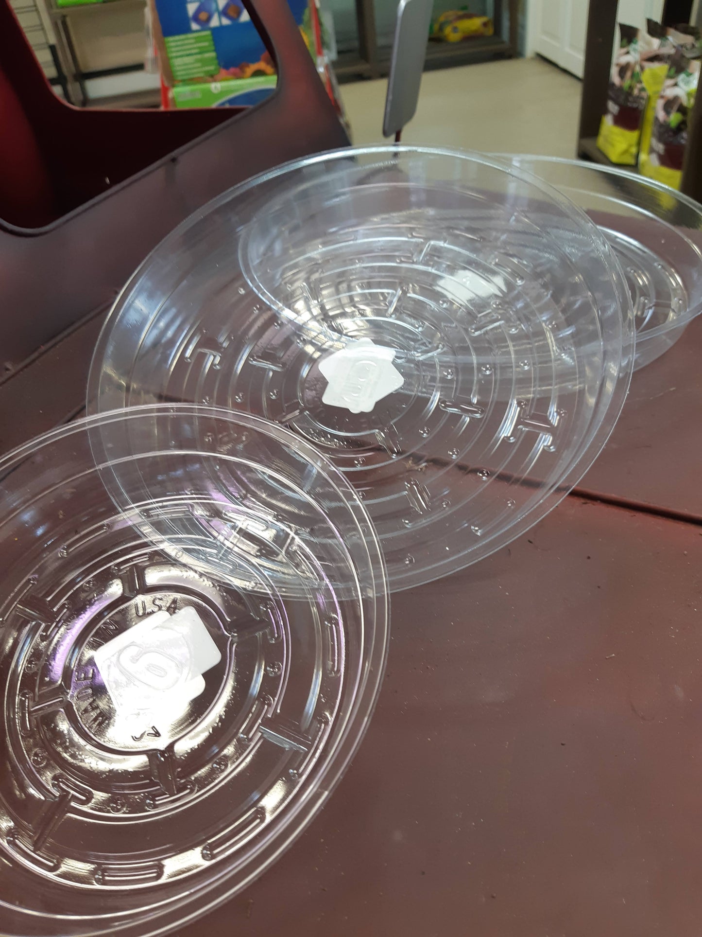 Round Saucers - Clear and Matching Pot Colours