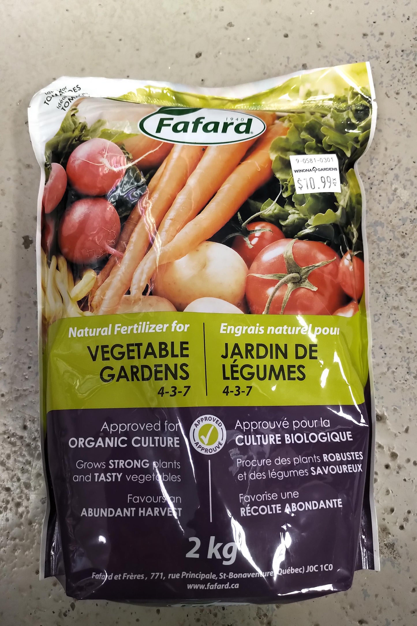 Fafard Natural Vegetable Garden Fertilizer