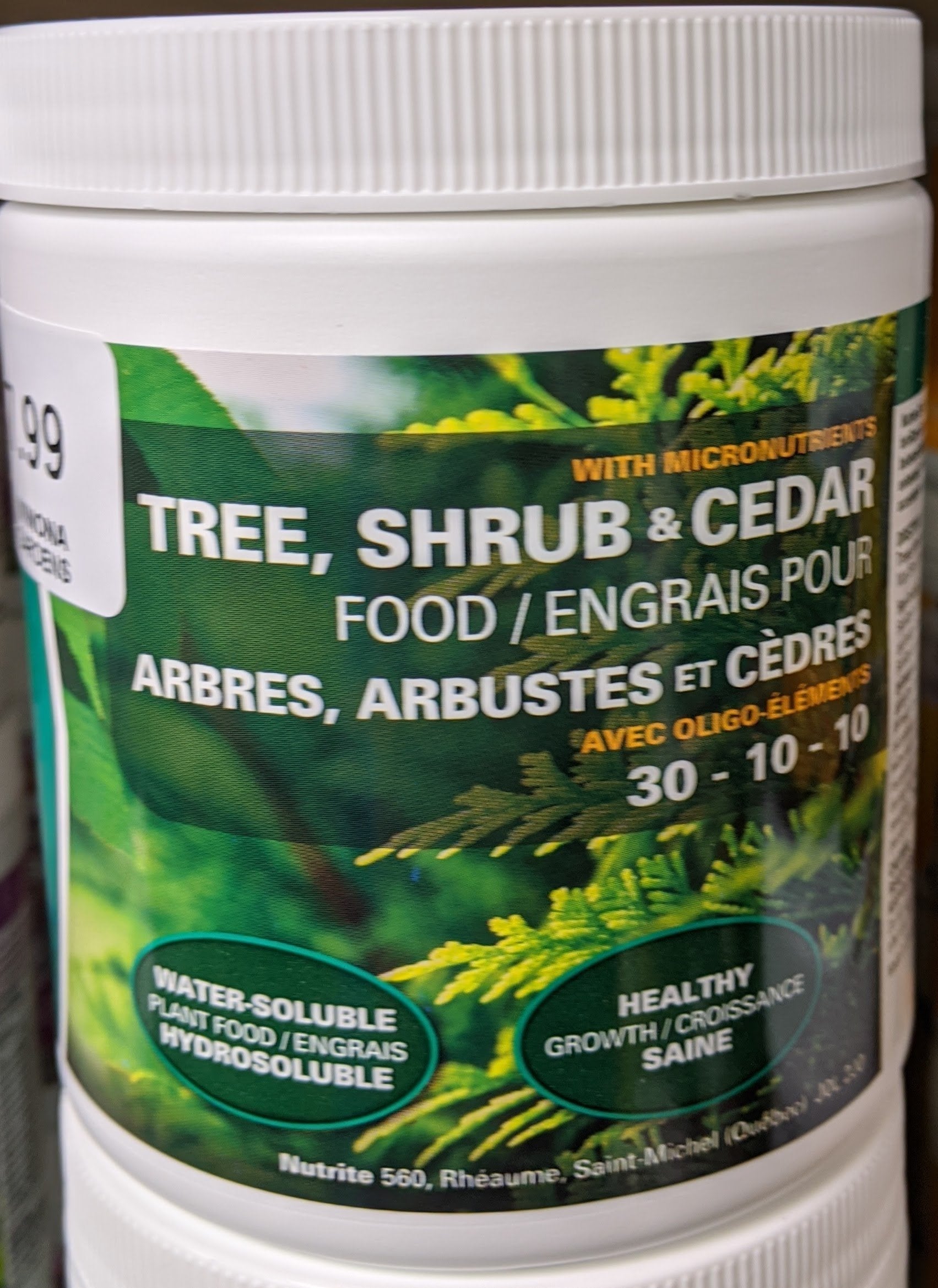 plant shrub fertilizer Nutrite Water Soluble Tree/Shrub/Cedar (30-10-10) Fertilizer 500g – WINONA GARDENS