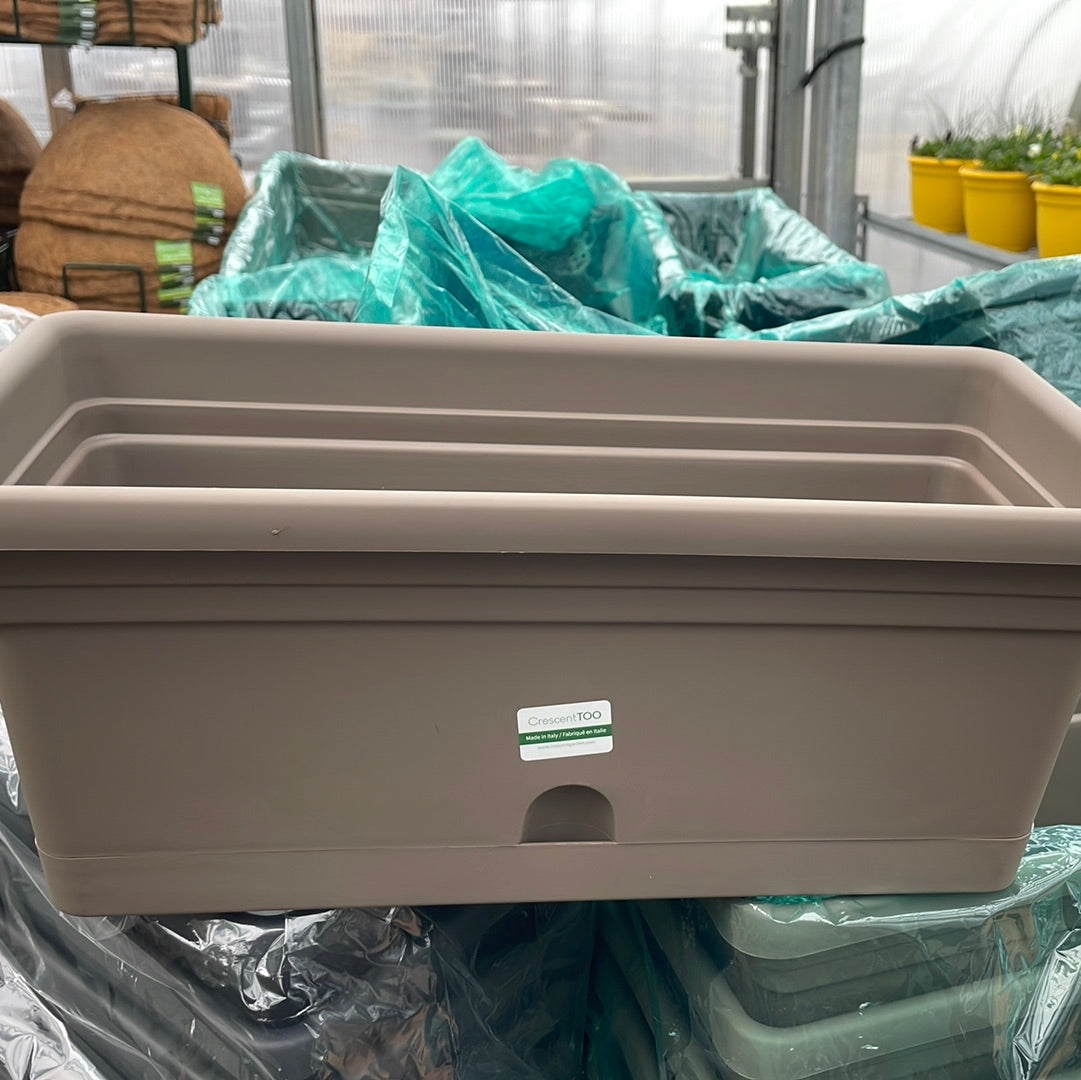 Rectangle Planters with Saucer Attached Various Sizes (Emma)