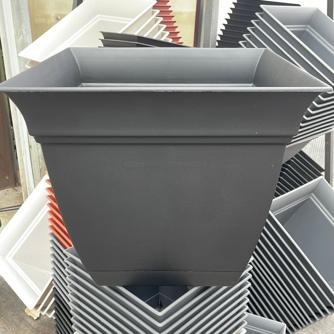 Eclipse Square Pot with Drip Tray