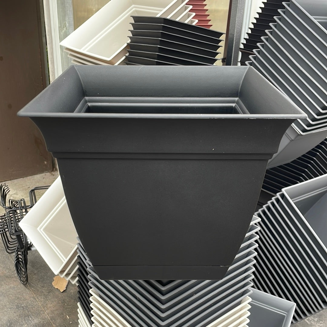 Eclipse Square Pot with Drip Tray