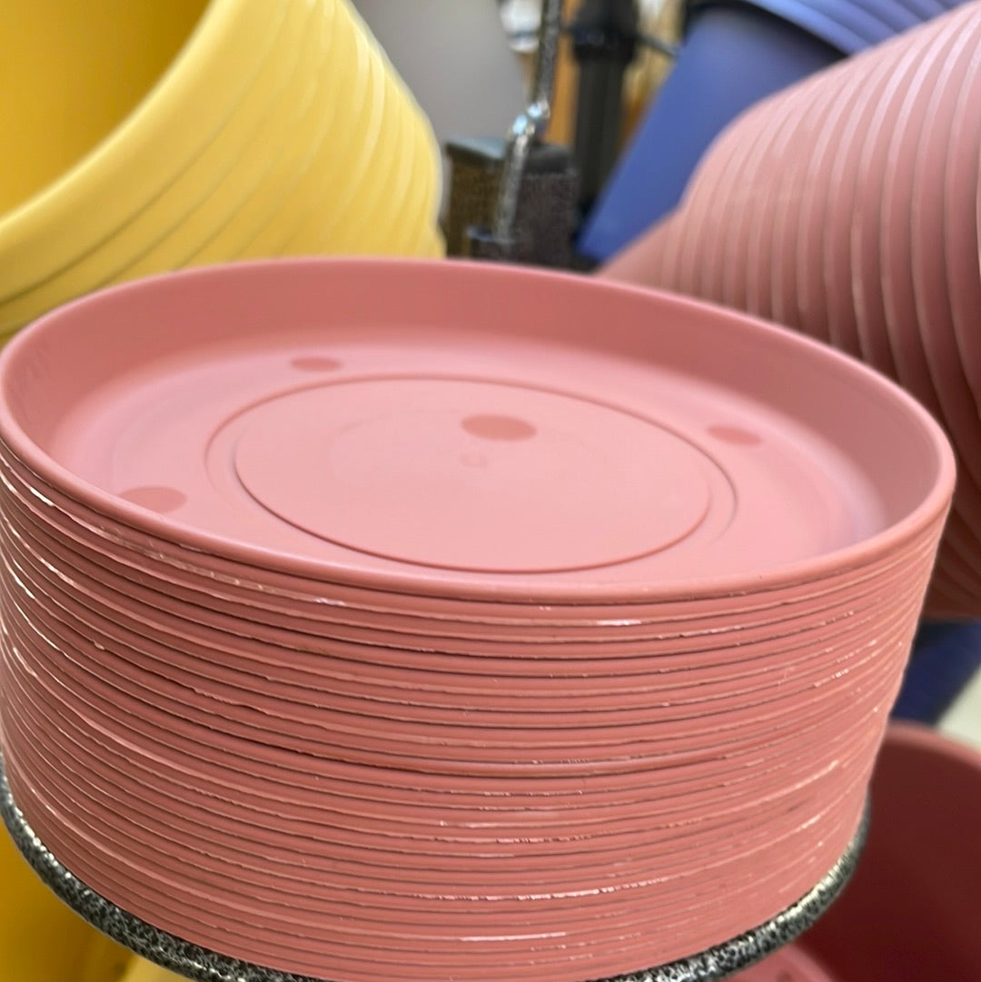 Round Saucers - Clear and Matching Pot Colours