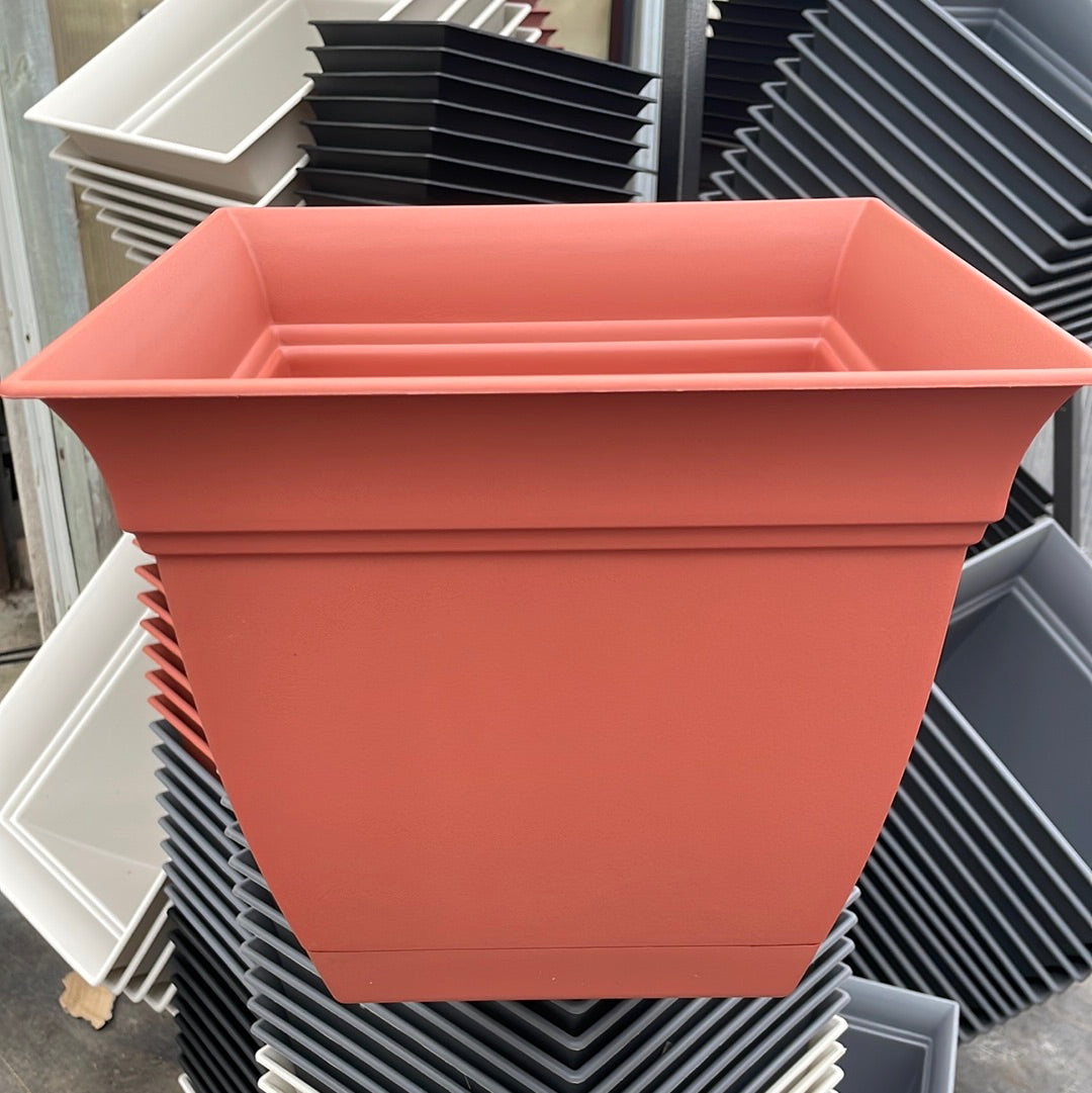 Eclipse Square Pot with Drip Tray