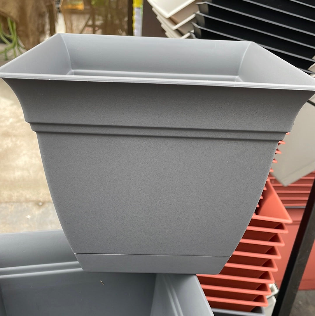 Eclipse Square Pot with Drip Tray