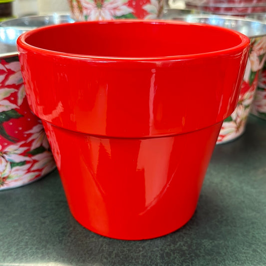 6" Malibu Ceramic Pot - Red