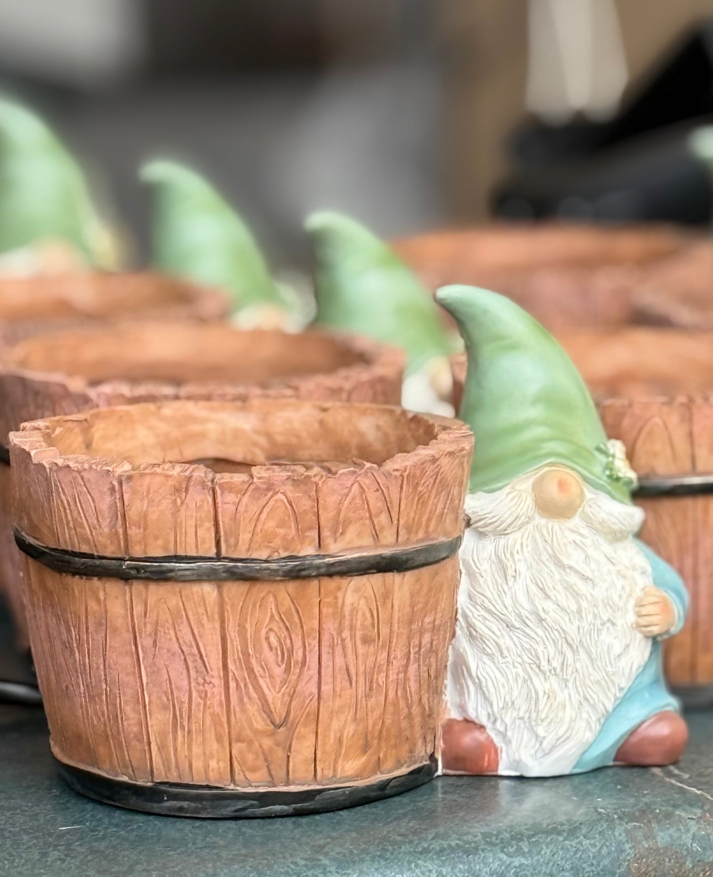 Gnome with Barrell Indoor Planter