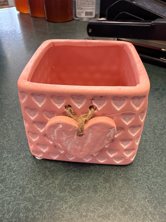 2.5" Ceramic Box with Hearts