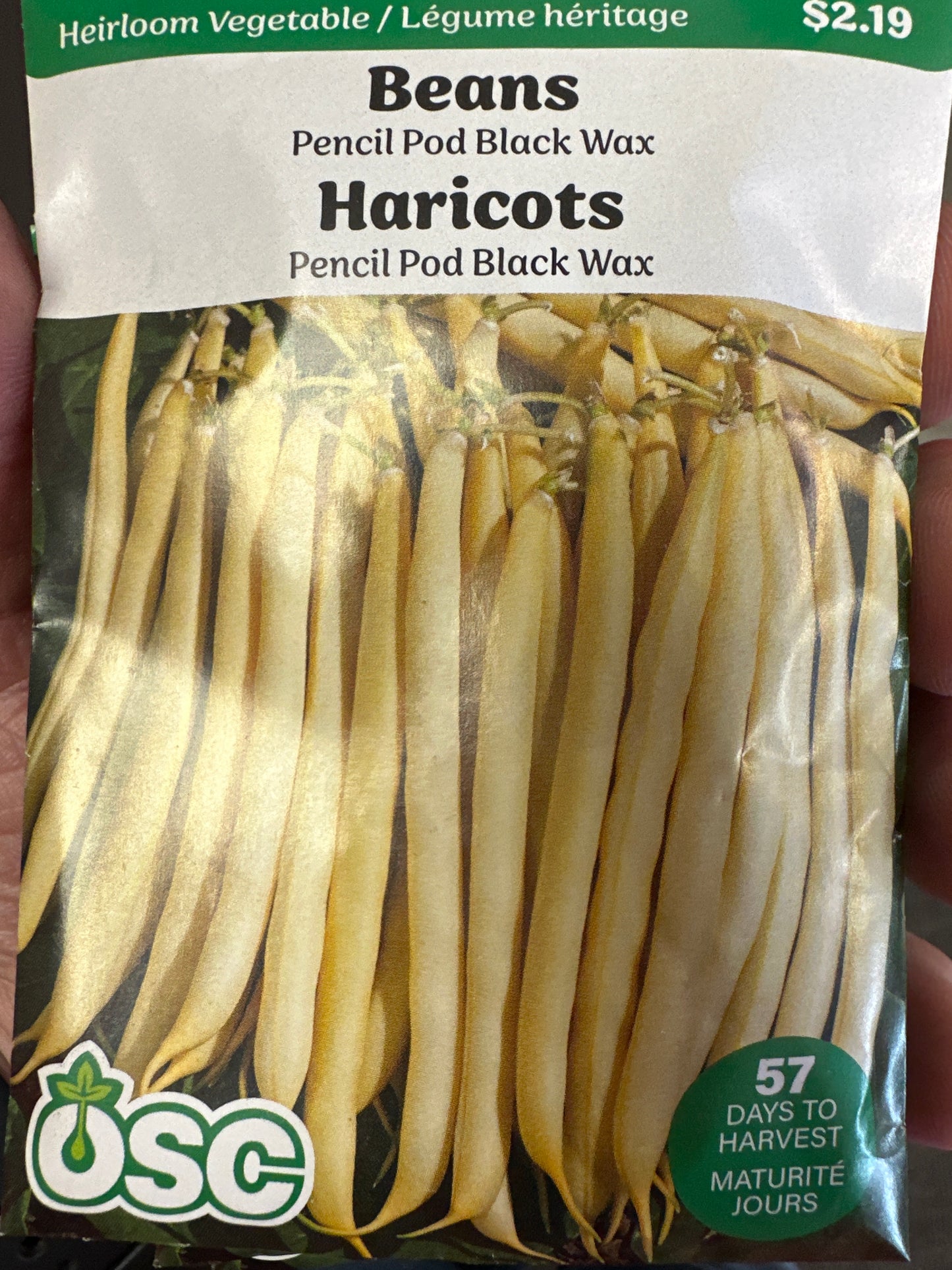 Seed Packets - Vegetables (Beans, Peas and Leafy Greens)