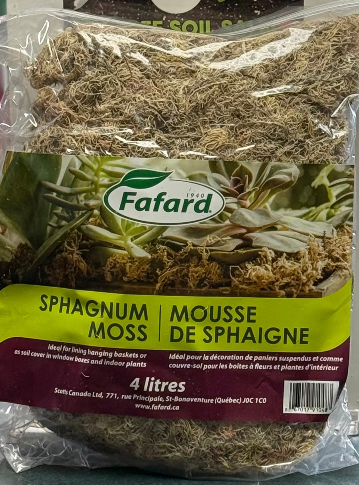 Fafard Sphagnum Moss 4 litres