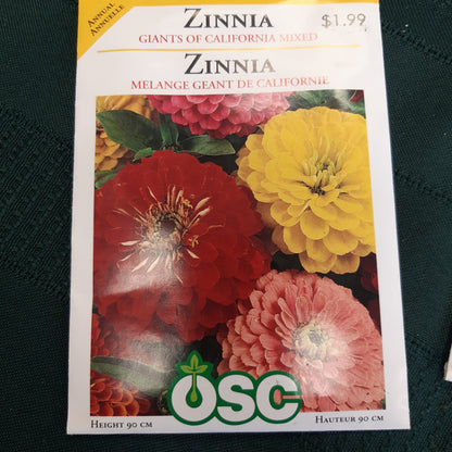 Seed Packets - Annual (Zinnia)