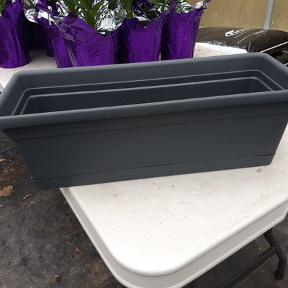 Rectangle Planters with Saucer Attached Various Sizes (Emma)