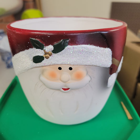 Santa Ceramic Pot 5"