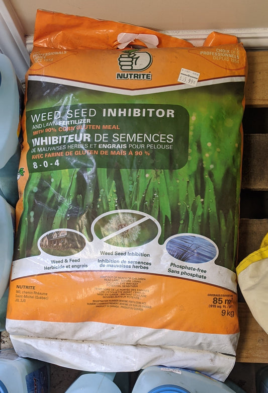 Weed Seed Inhibitor and Lawn Fertilizer