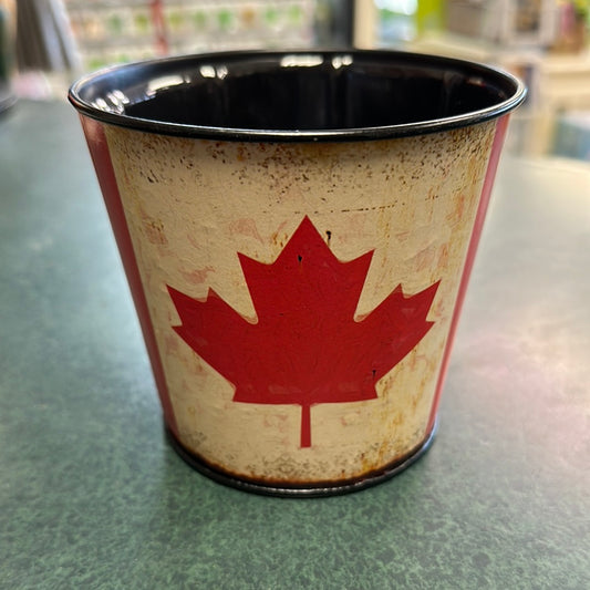 Canada Flag Metal Pot